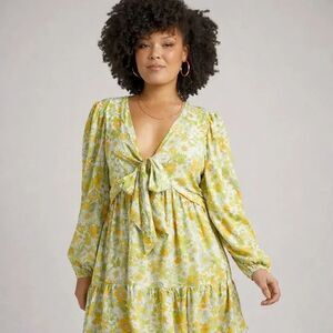 Showpo. Floral Tie-Front Dress